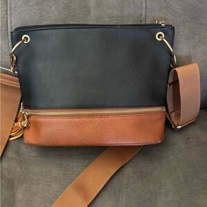 Black and Brown Crossbody Bag